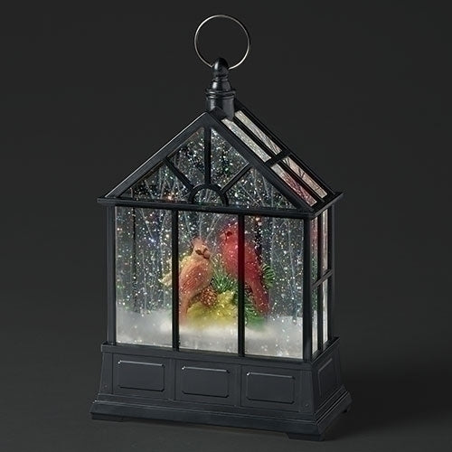 Lighted Cardinal Gazebo Snow Globe