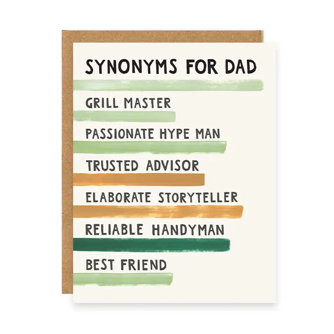 Father's Day Synonyms Greeting Card