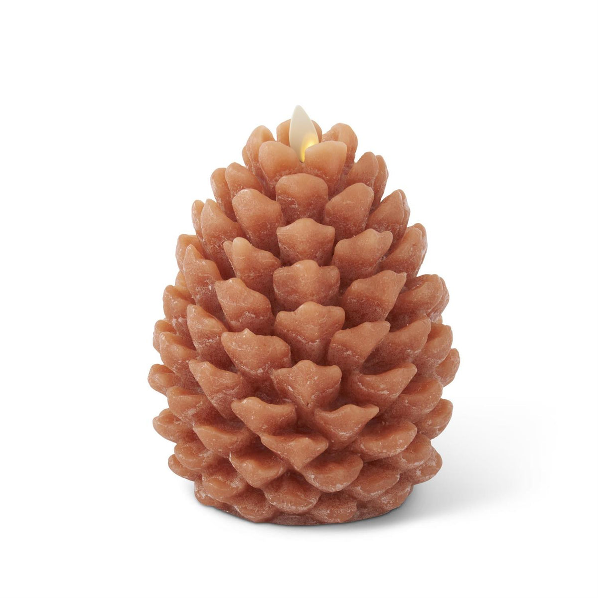 Light Brown Wax Pinecone Luminara Indoor Candle