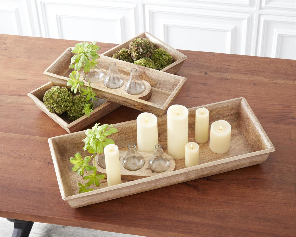 Rectangular Wood Nesting Tray