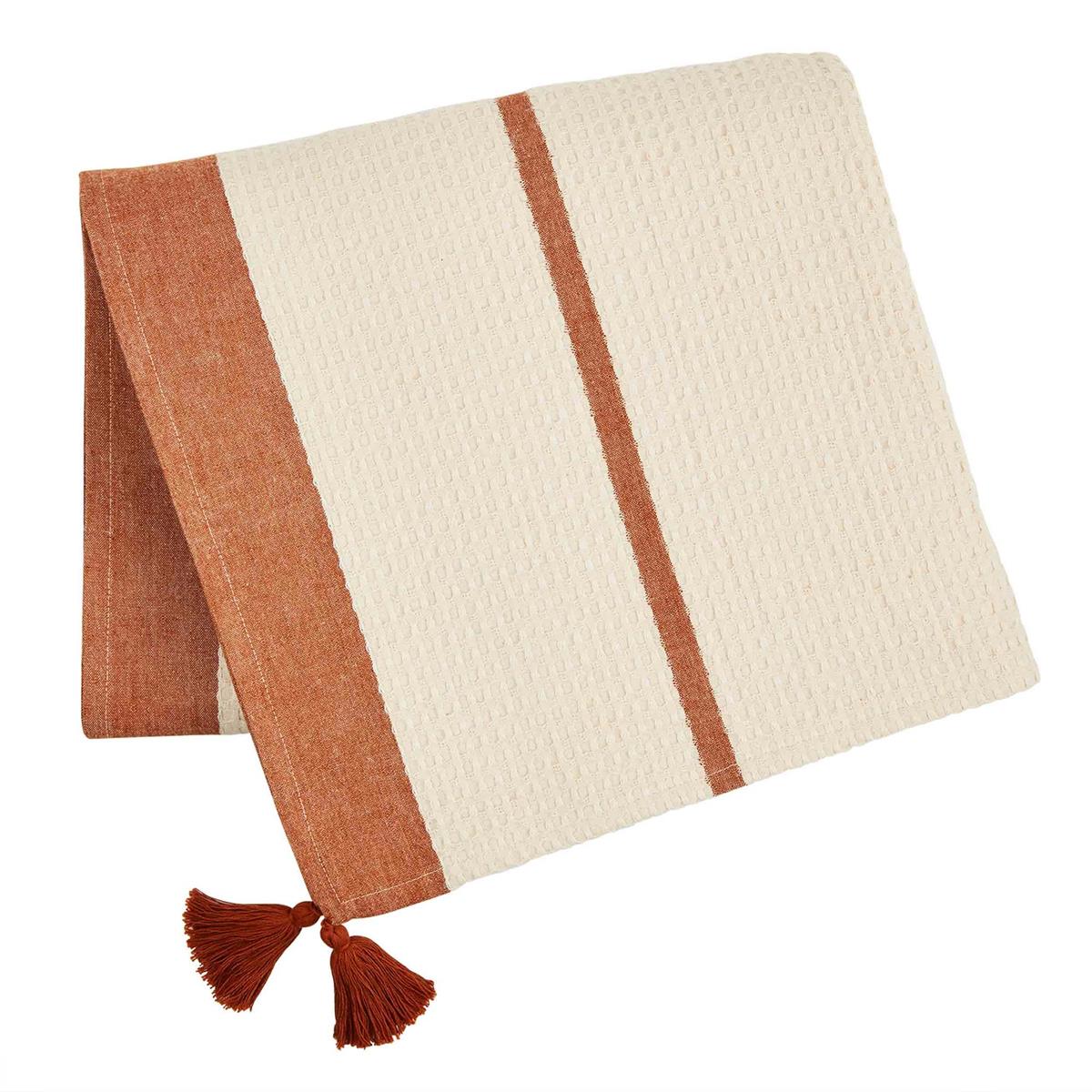 Waffle Blanket with Tassels