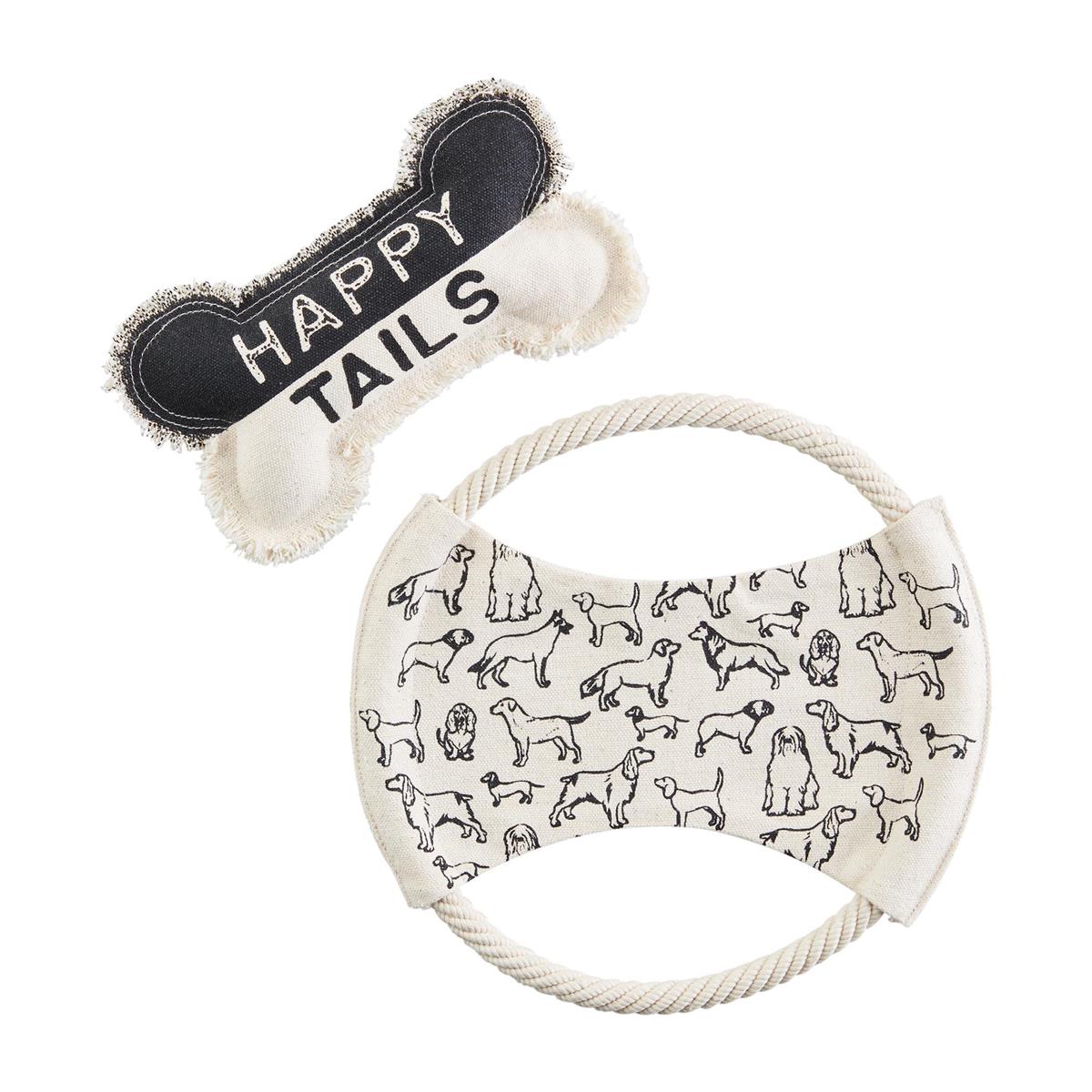 Frisbee & Bone Dog Toy Set