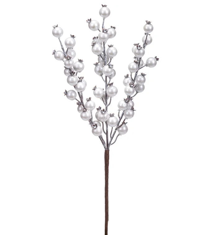 Metallic White Berry Pick