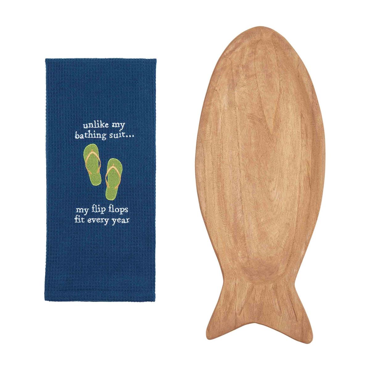 Fish Board & Towel Set