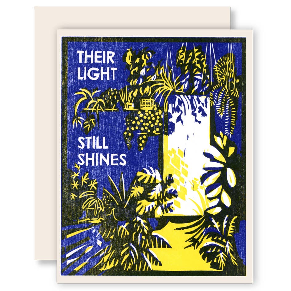 Their Light Still Shines Letterpress Sympathy Card