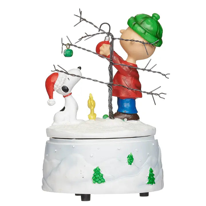 6.25"H MUSICAL CHARLIE BROWN SNOOPY AND WOODSTOCK WINDUP