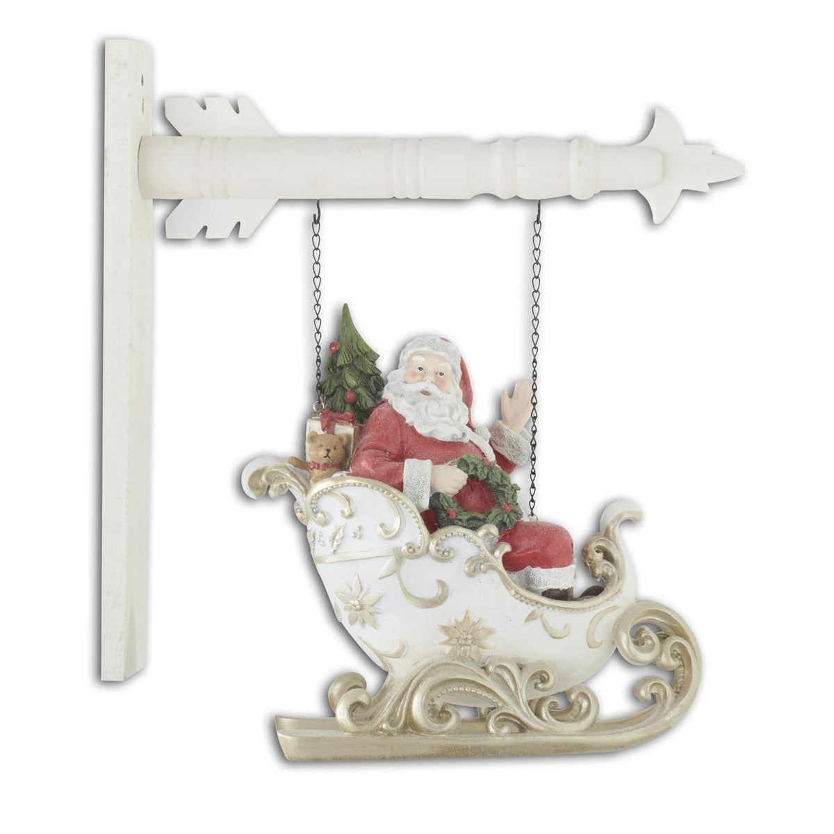 12.75 Inch Glittered Santa in Sleigh Arrow Replacement