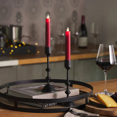 2-Pack 6" Red Luminara Taper LED Candles