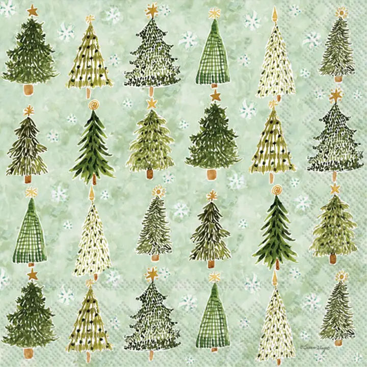 Christmas Tree Decorative Paper Napkins Pack of 20