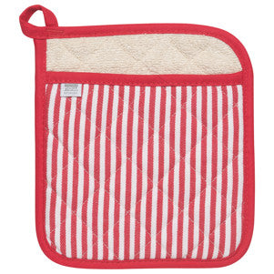 Superior Red Narrow Stripe Pocket Potholder