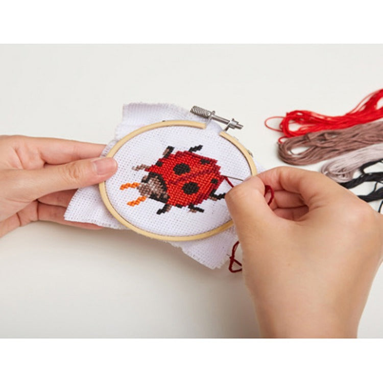 MINI CROSS STITCH KIT LADYBUG