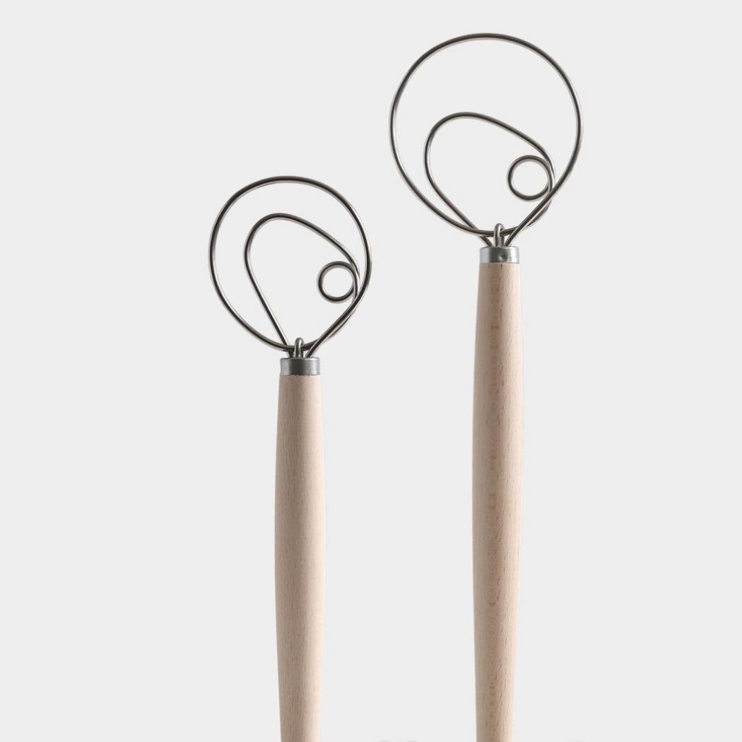 Small Danish Dough Whisk for Bread Mixing