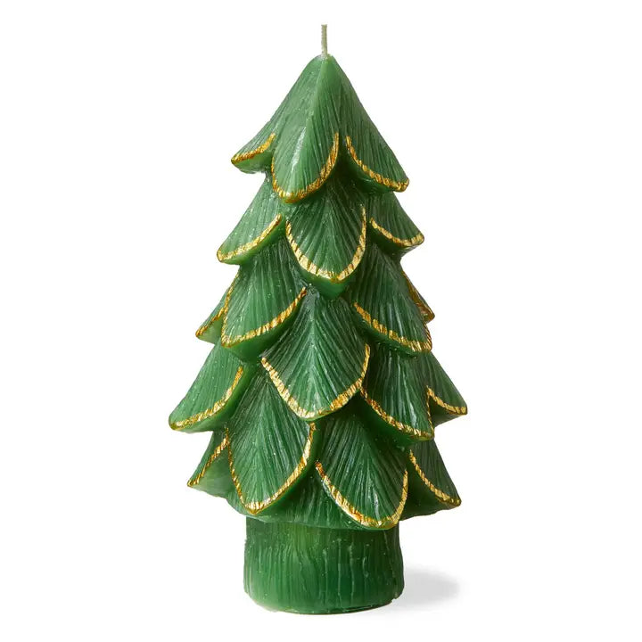 Christmas Gilded Pine Tree Candle