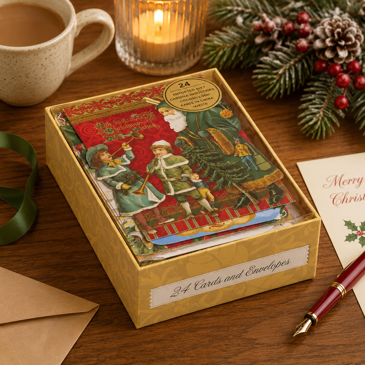Assortment Cards Ephemera Christmas