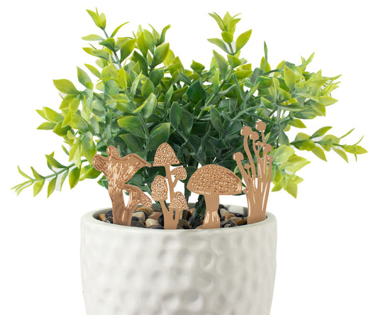 Metal Mushroom Plant Picks