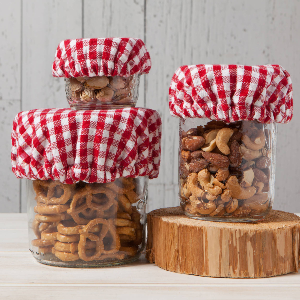 Gingham Mini Bowl Cover Set of 3