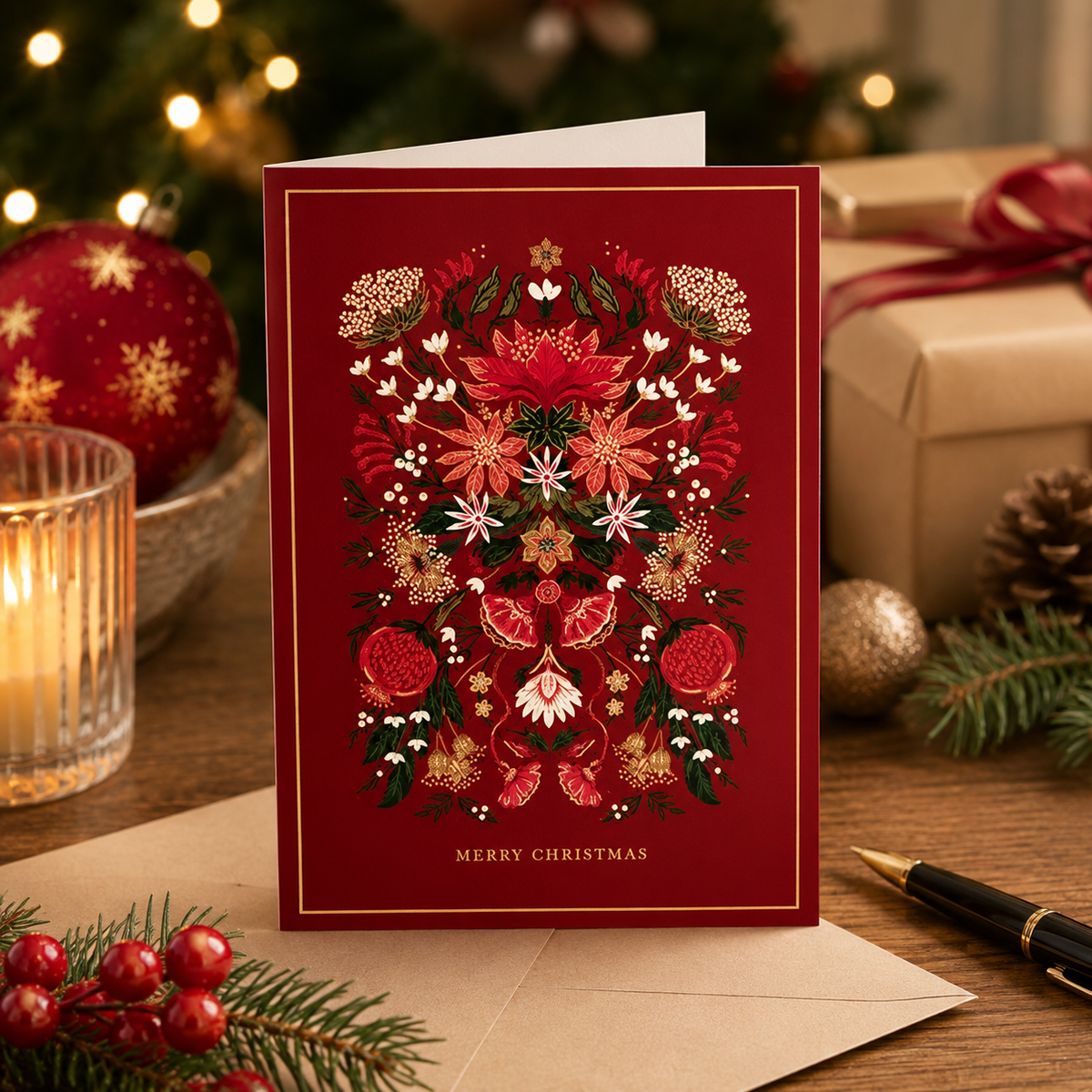 Premium Holiday Boxed Cards Christmas Garden