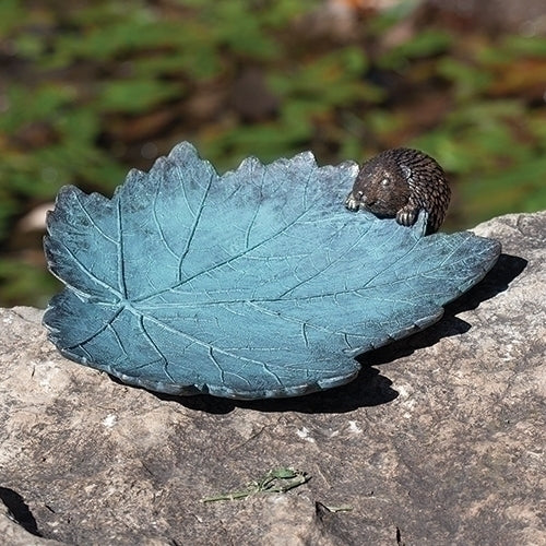 Hedgehog on Leaf Birth Bath