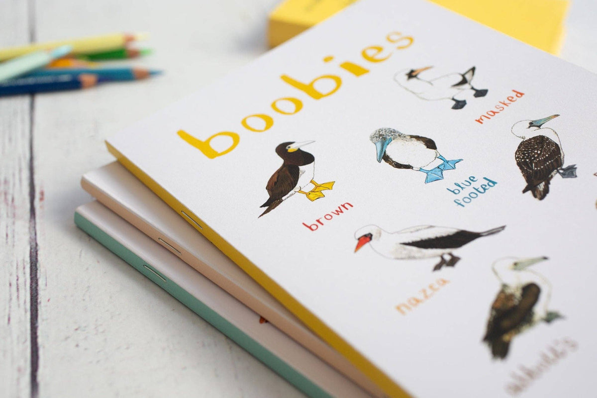 Boobies Recycled Notebook