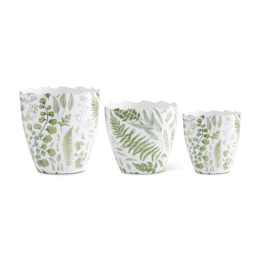 Fern Enameled Pot