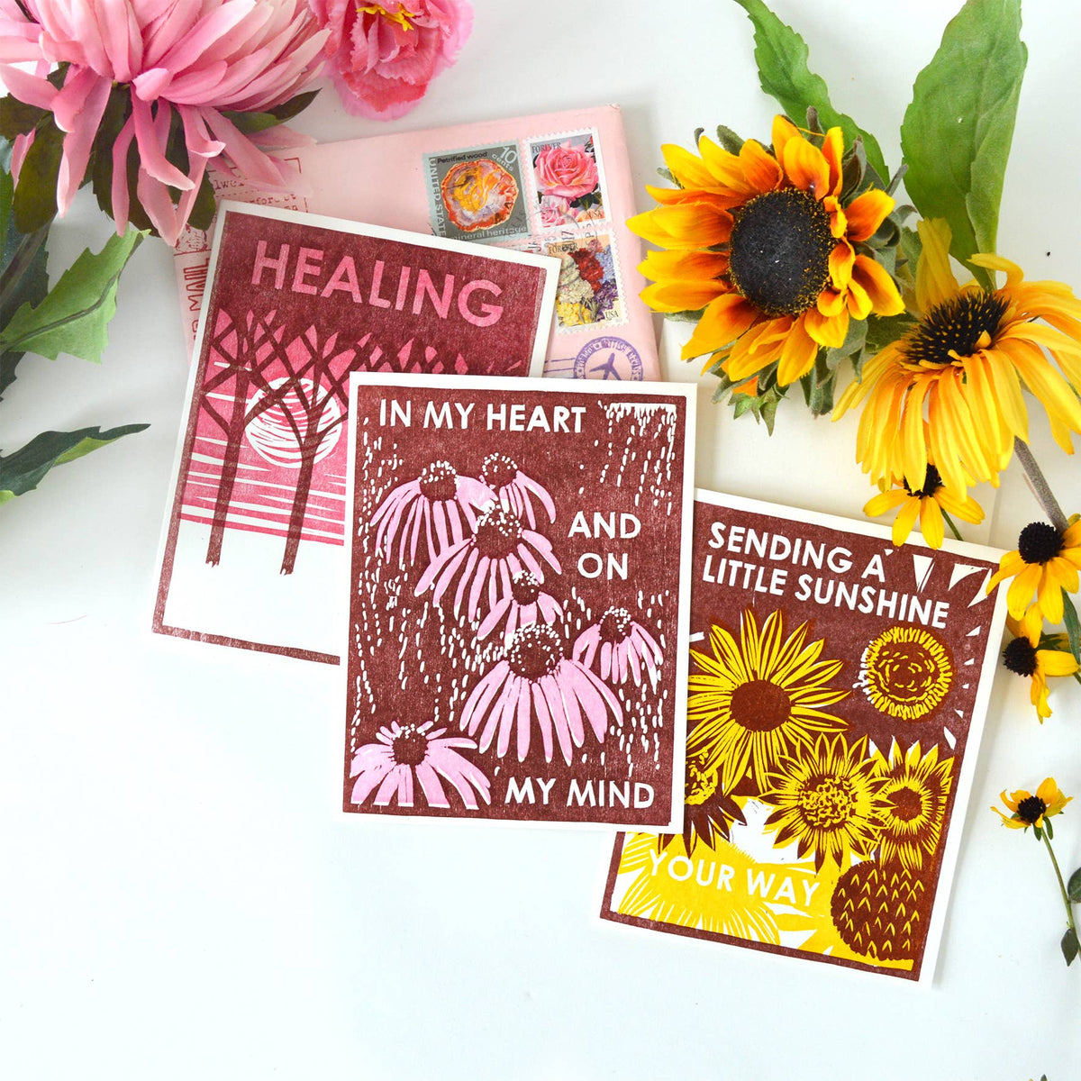 Coneflowers on My Mind Friendship Card