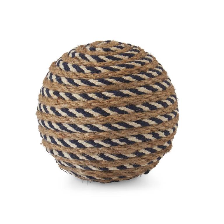 Tan, Navy & Cream Seagrass Ball