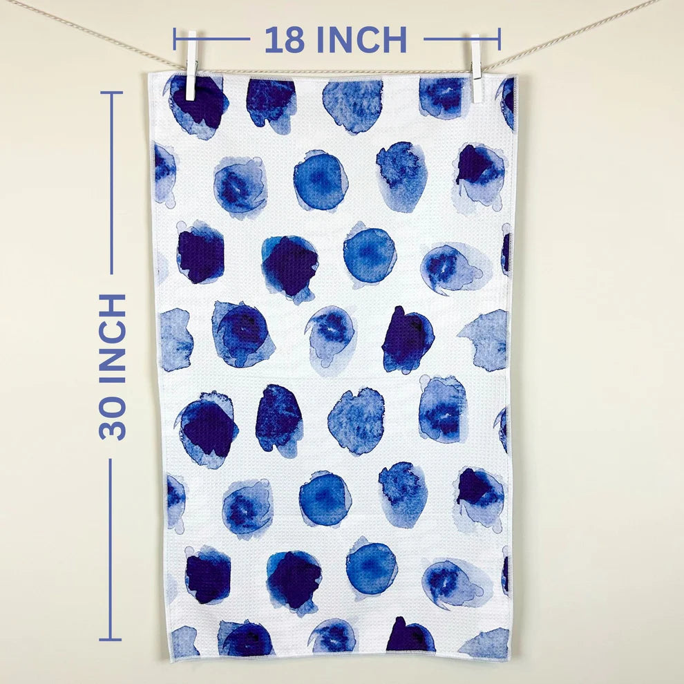 Watercolor Navy Tea Towel