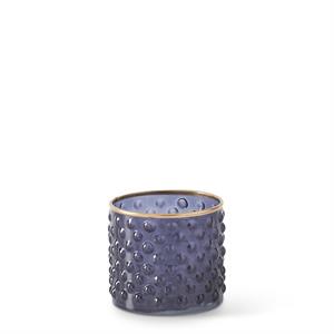 Blue Dot Embossed Container with Gold Painted Rim