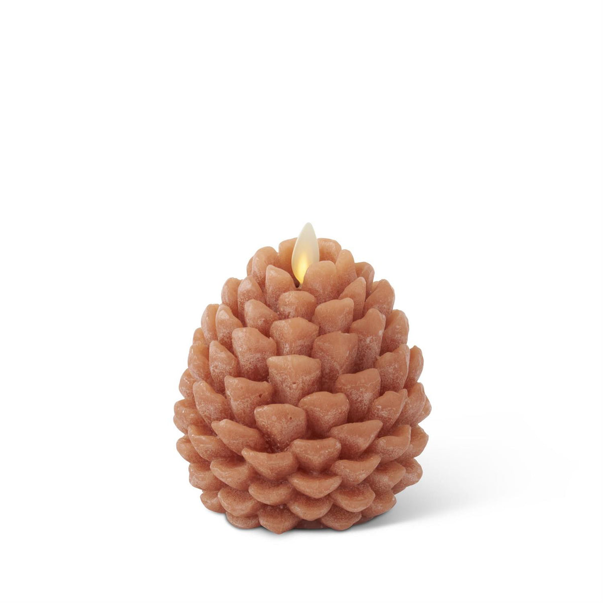 Light Brown Wax Pinecone Luminara Indoor Candle