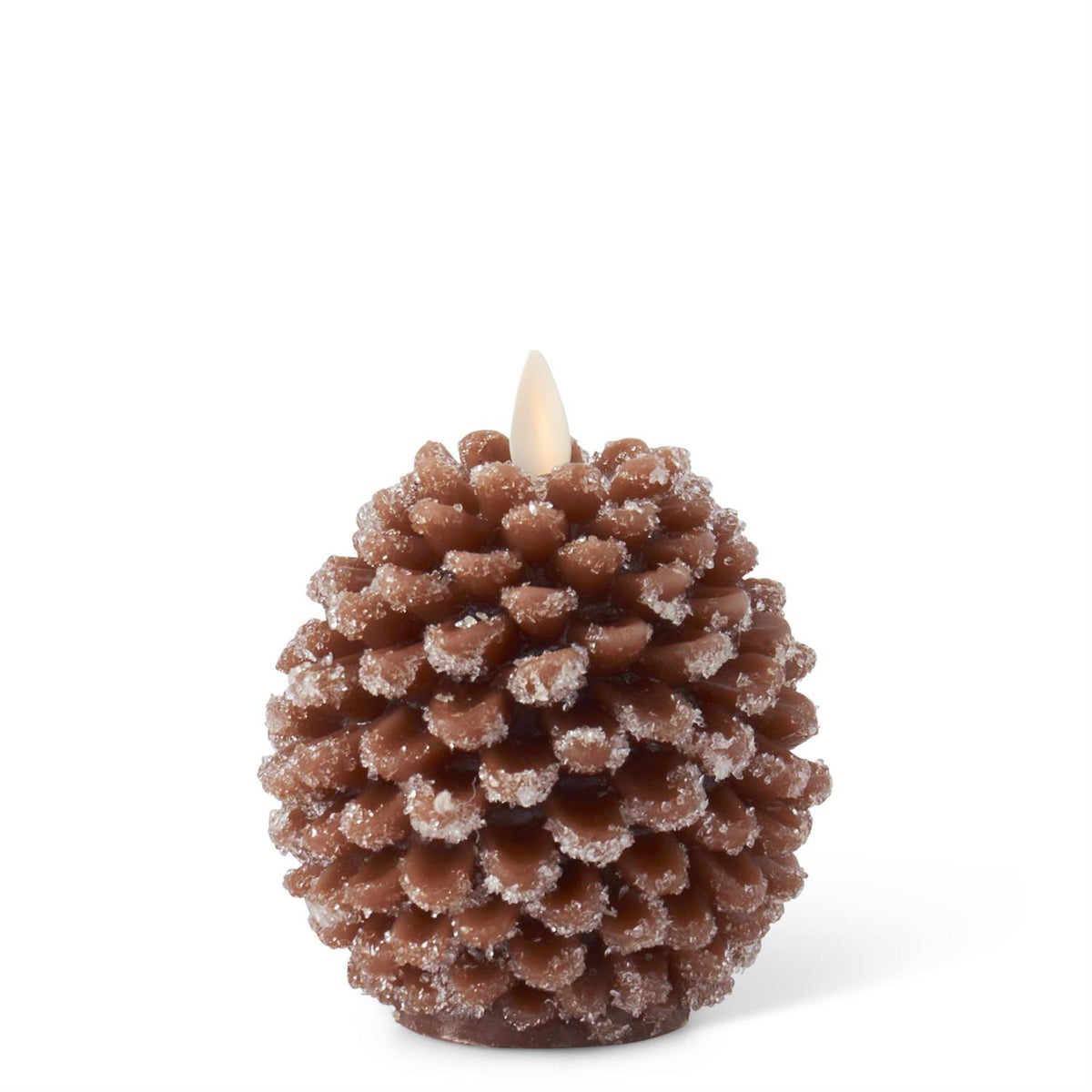 Snowy Pinecone Indoor Luminara Flameless Candle