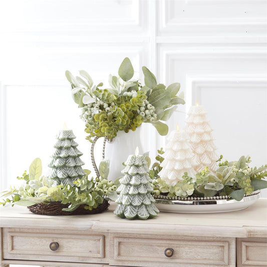 Snowy Tree Luminara Flickering LED Candle