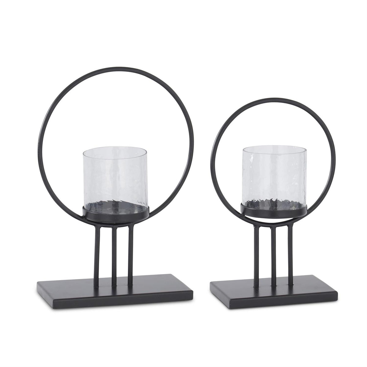 Black Metal Ring Candleholder