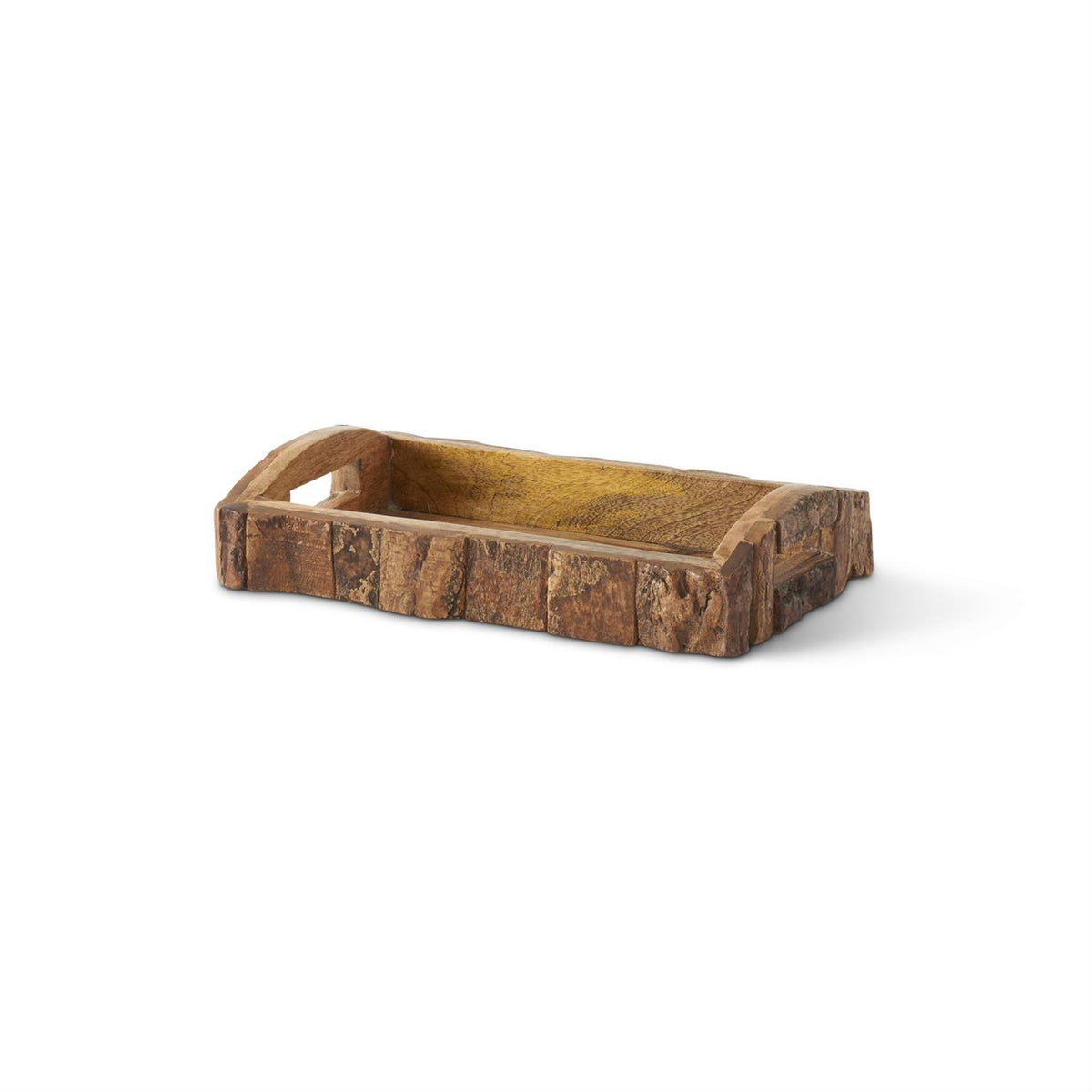 Bark Edged Wood Nesting Tray