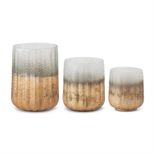 Chevron Embossed Ombre Votive