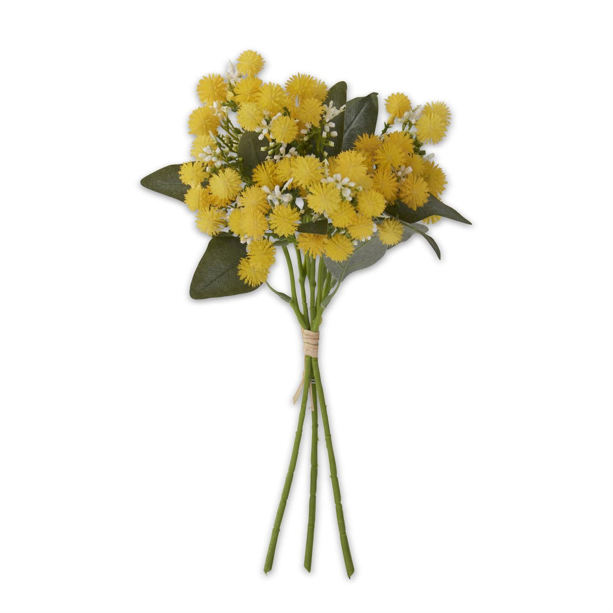 Yellow Thistle Ball & White Berries Bundle