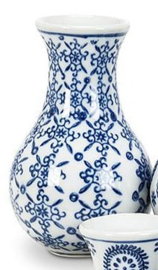 Small Blue & White Bud Vase