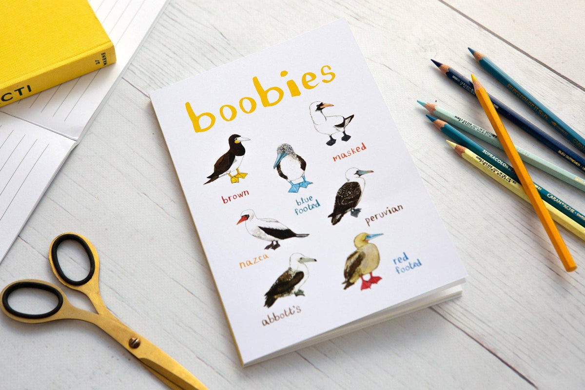 Boobies Recycled Notebook