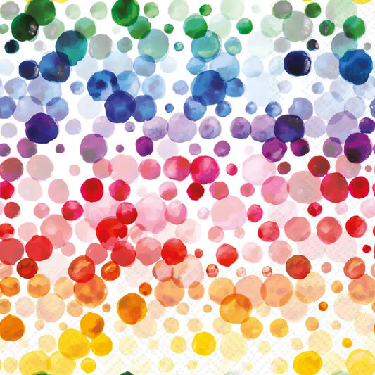 Rainbow Dots Decorative Paper Napkins Pack of 20