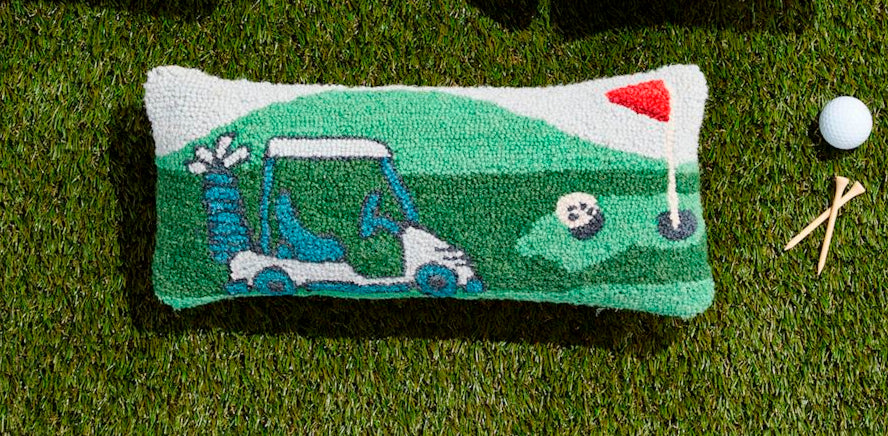Golf Hooked Pillow
