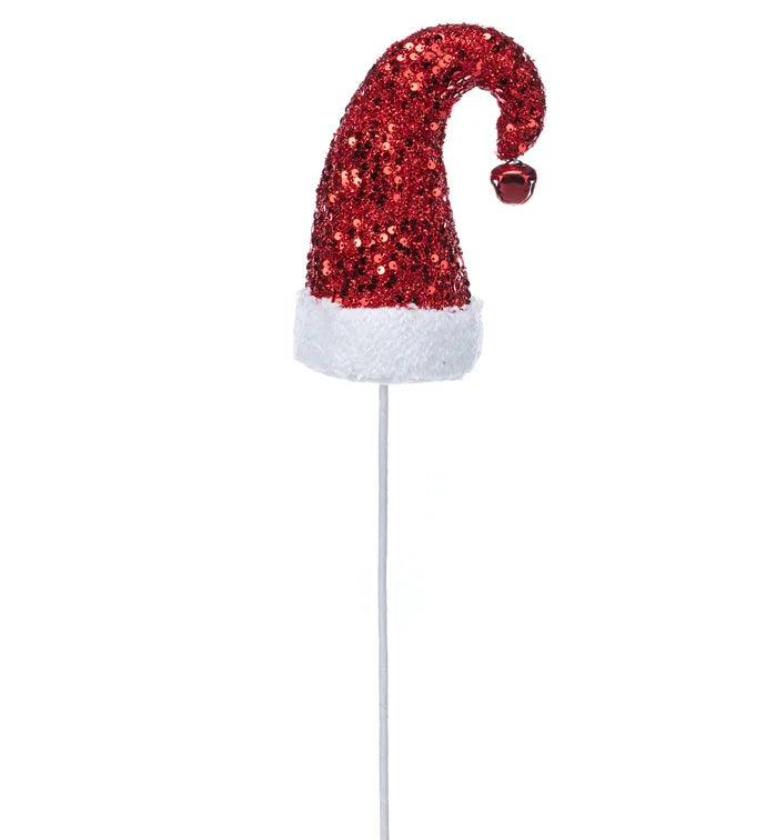 Red Sequin Santa Hat Pick