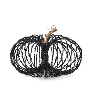 Black Glitter Wire Pumpkins