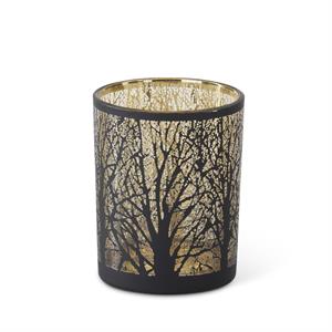 Black Tree w/Gold Interior Votive