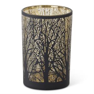 Black Tree w/Gold Interior Votive