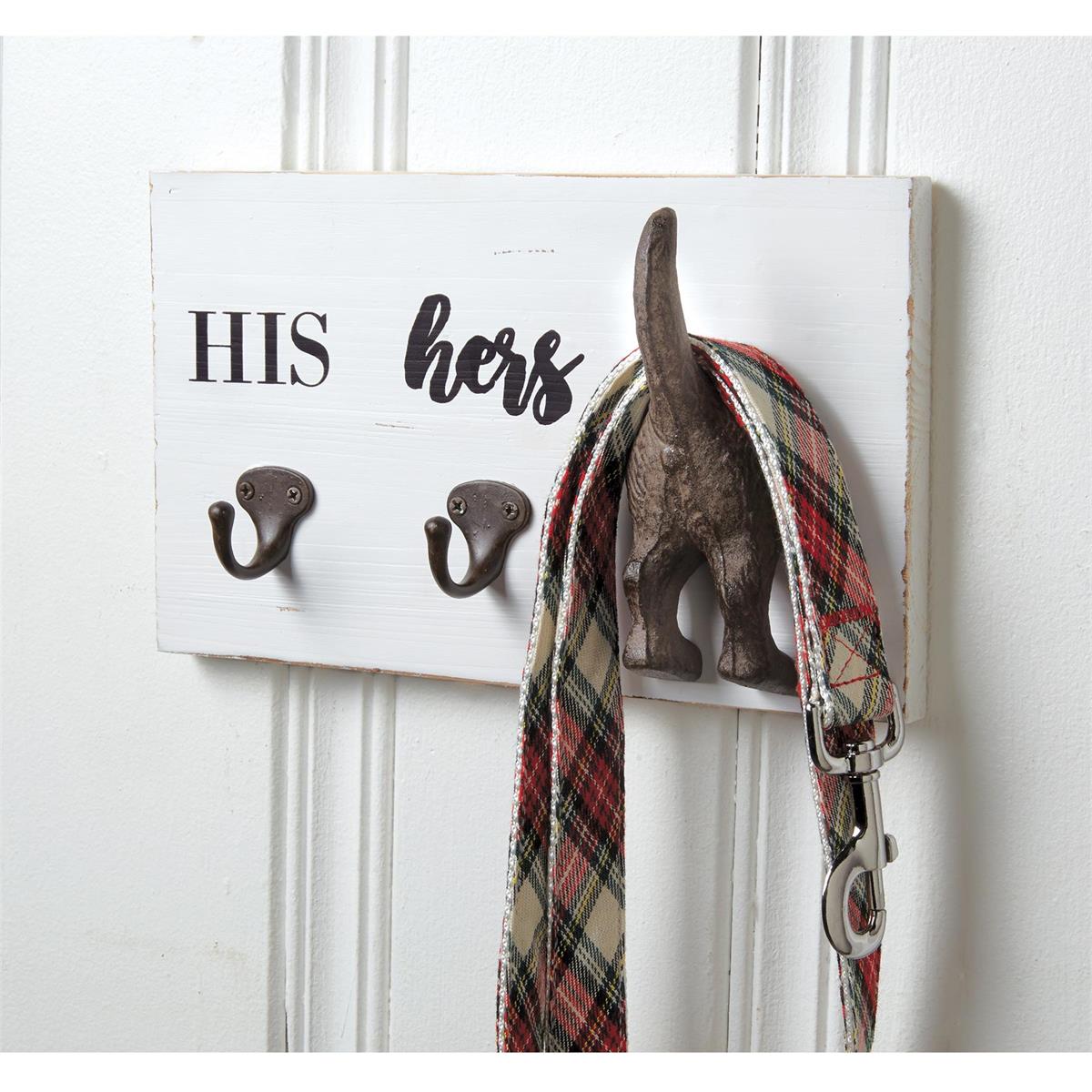 His, Hers & Pup Wall Hook