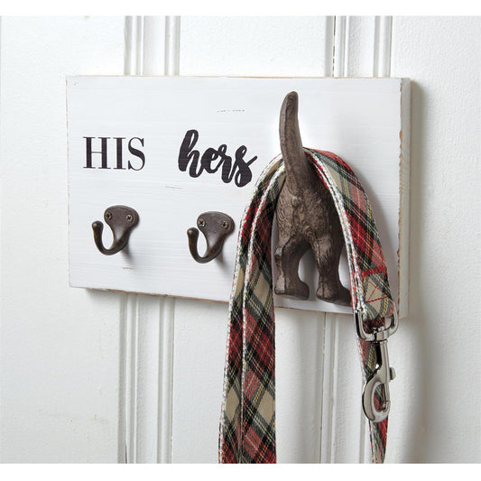 His, Hers & Pup Wall Hook