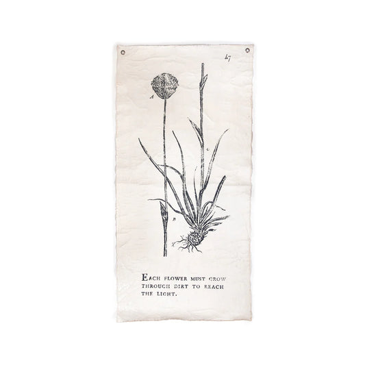 Each Flower Must Grow - Hand Painted Wall Hanging
