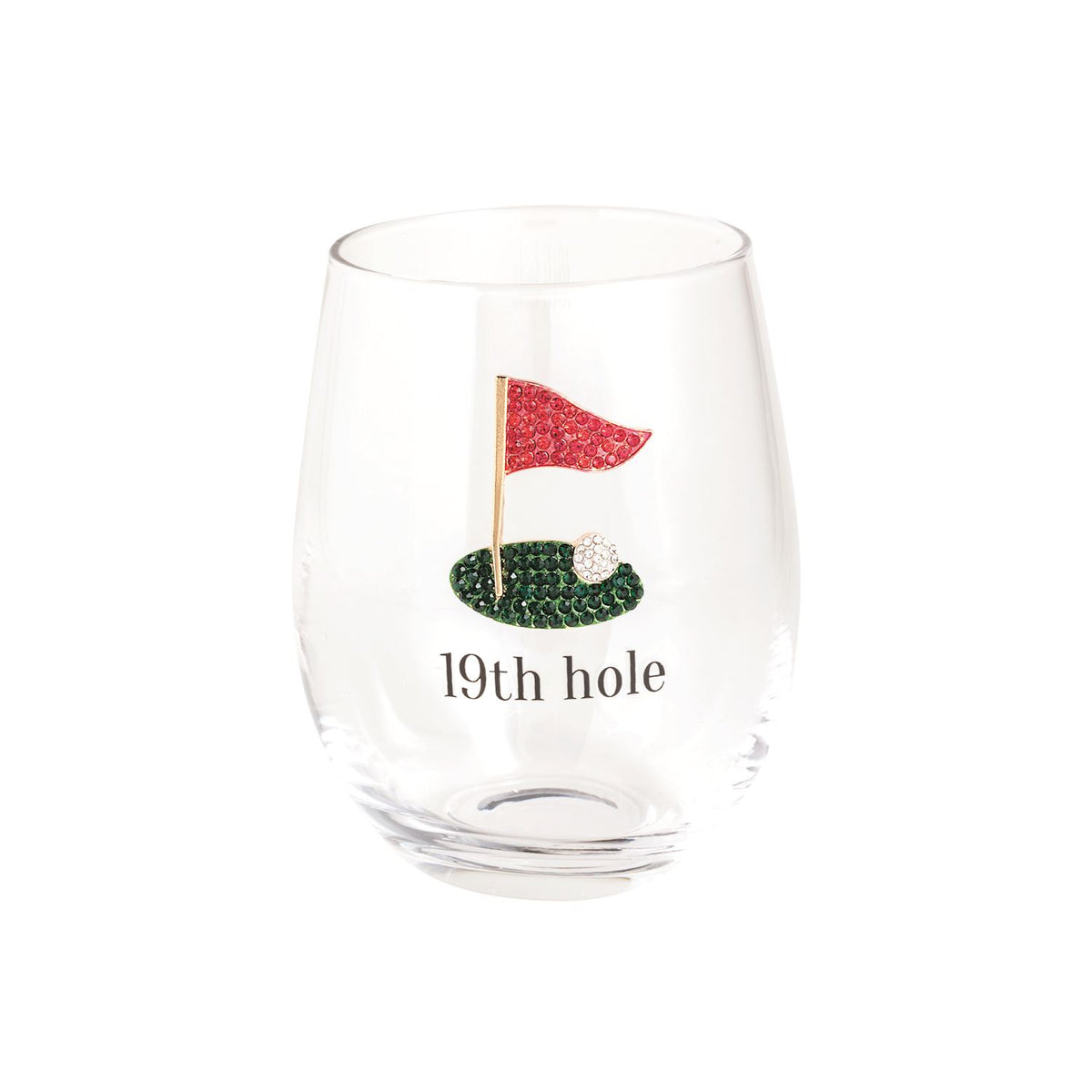 Stemless Jeweled Wine Glass