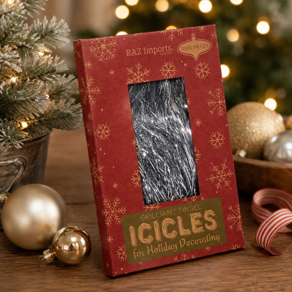 18.5" Boxed Tinsel Strands