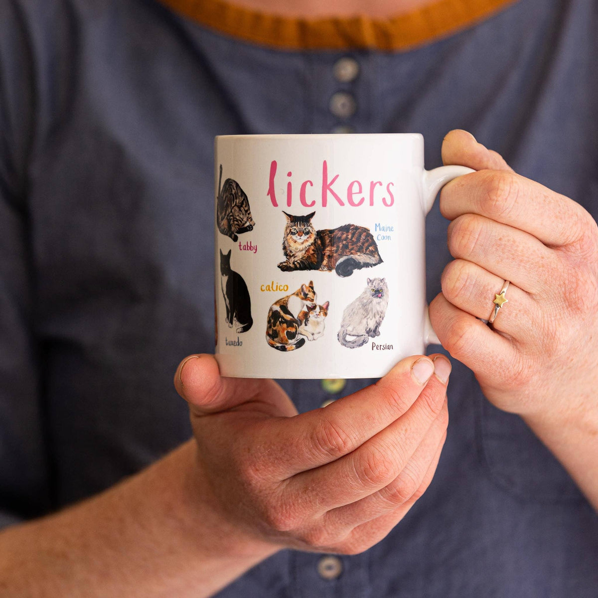 Lickers Ceramic Cat Pun Mug