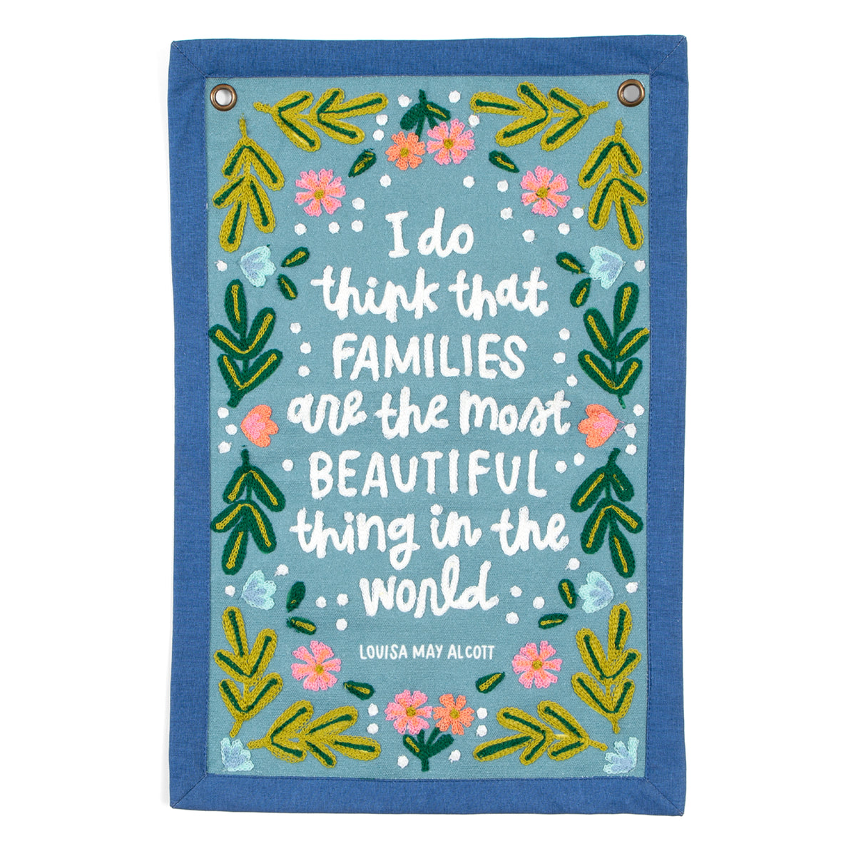 Families Little Women Embroidered Canvas Banner